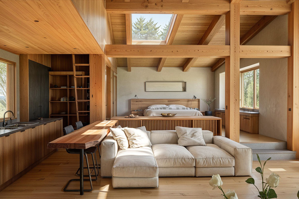 halfmoon bay cabin living room